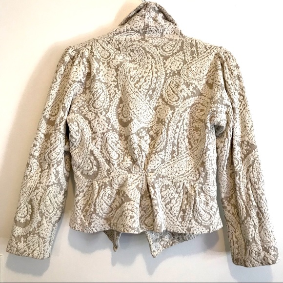 Anthropologie Moth Paisley Gust Moto Zip Knit - Picture 3 of 7